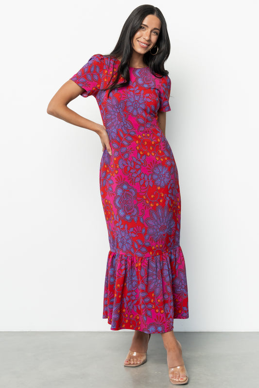 Gwen Maxi Dress | Fuchsia Print