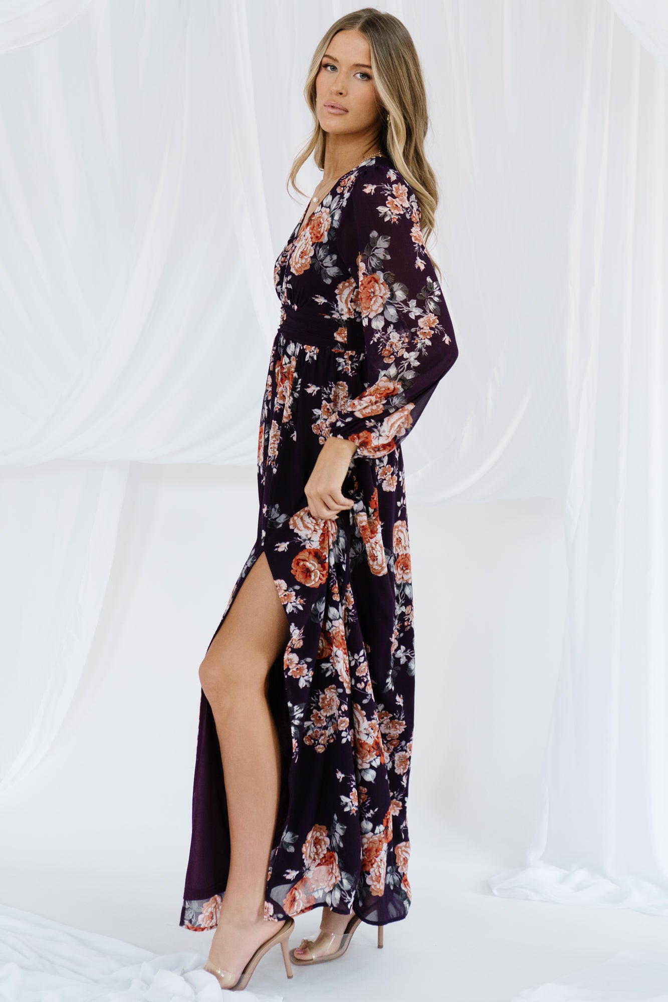 Adira Maxi Dress | Plum Floral
