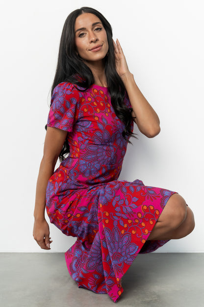 Gwen Maxi Dress | Fuchsia Print