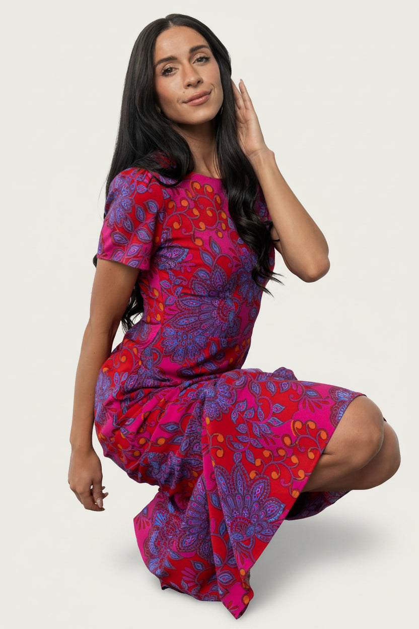 Gwen Maxi Dress | Fuchsia Print