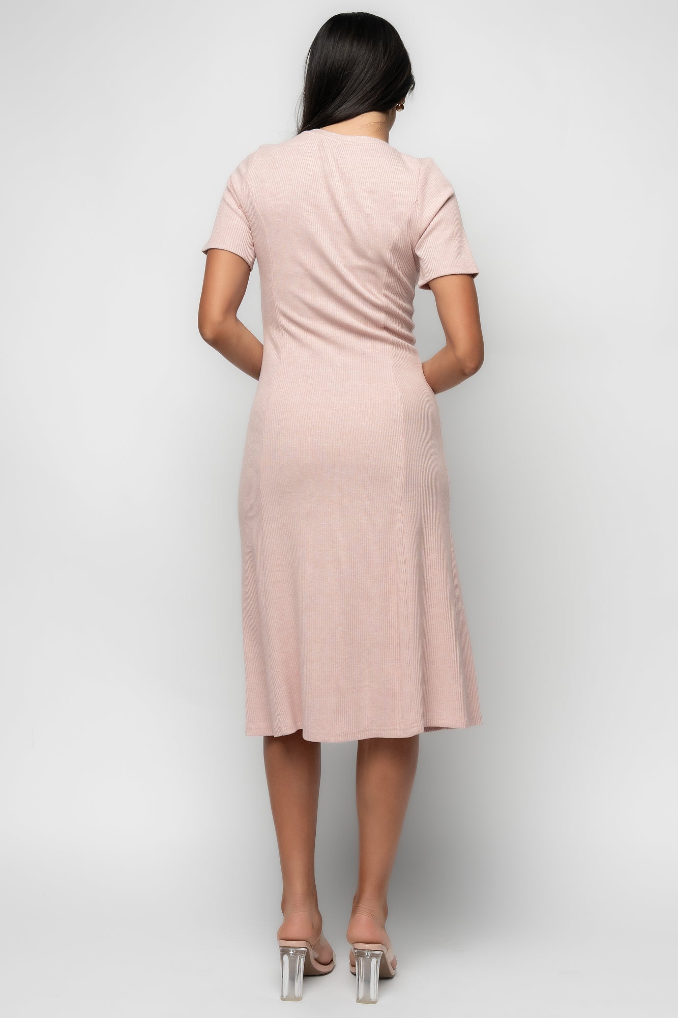 blush pink dress midi Baltic Born Womens Océane Midi Dress | Blush