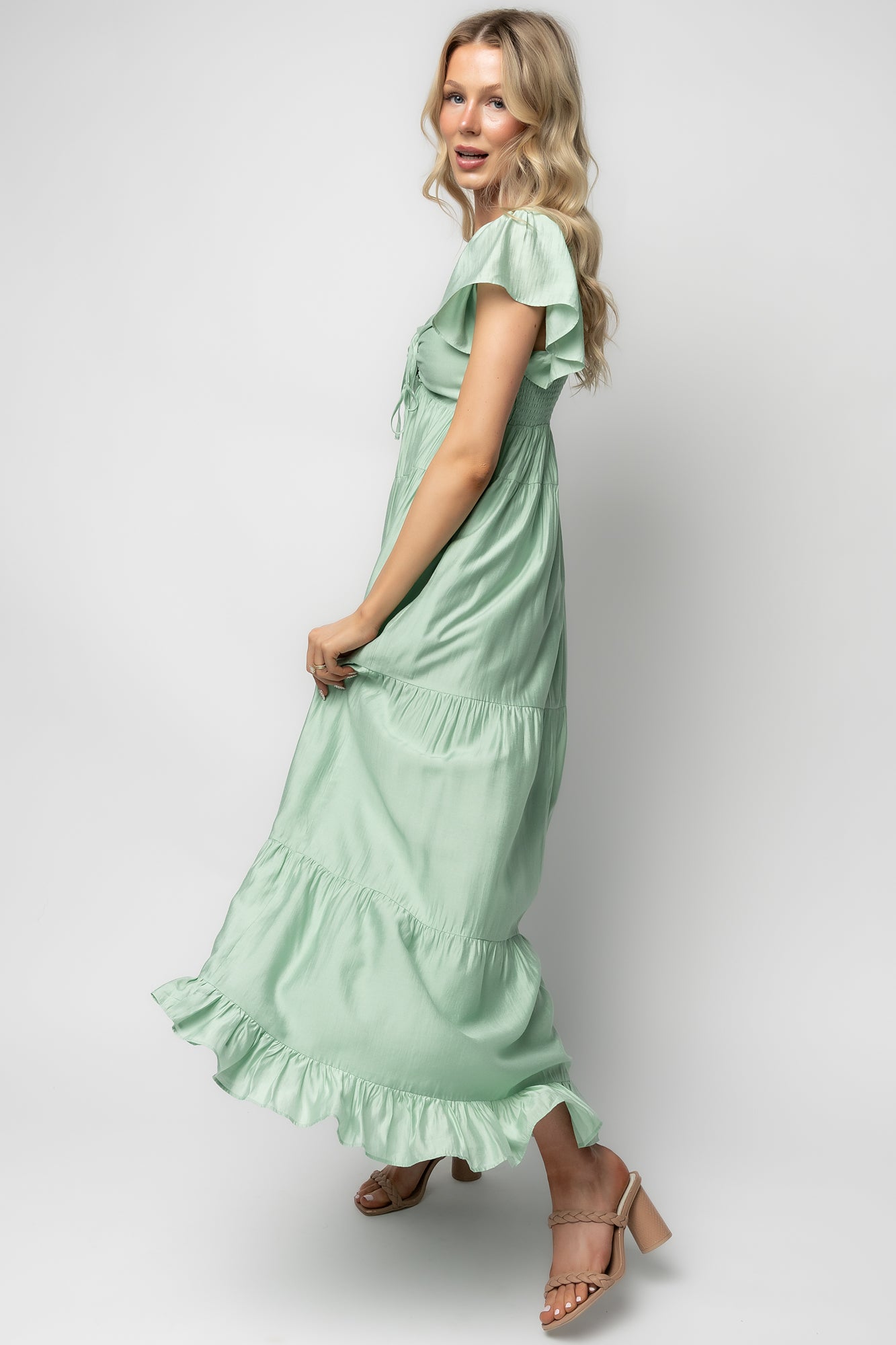 Baltic Born Womens Agatha Maxi Dress | Light Sage | Size: Medium Baltic Born Womens Agatha Maxi Dress | Light Sage | Size: Medium