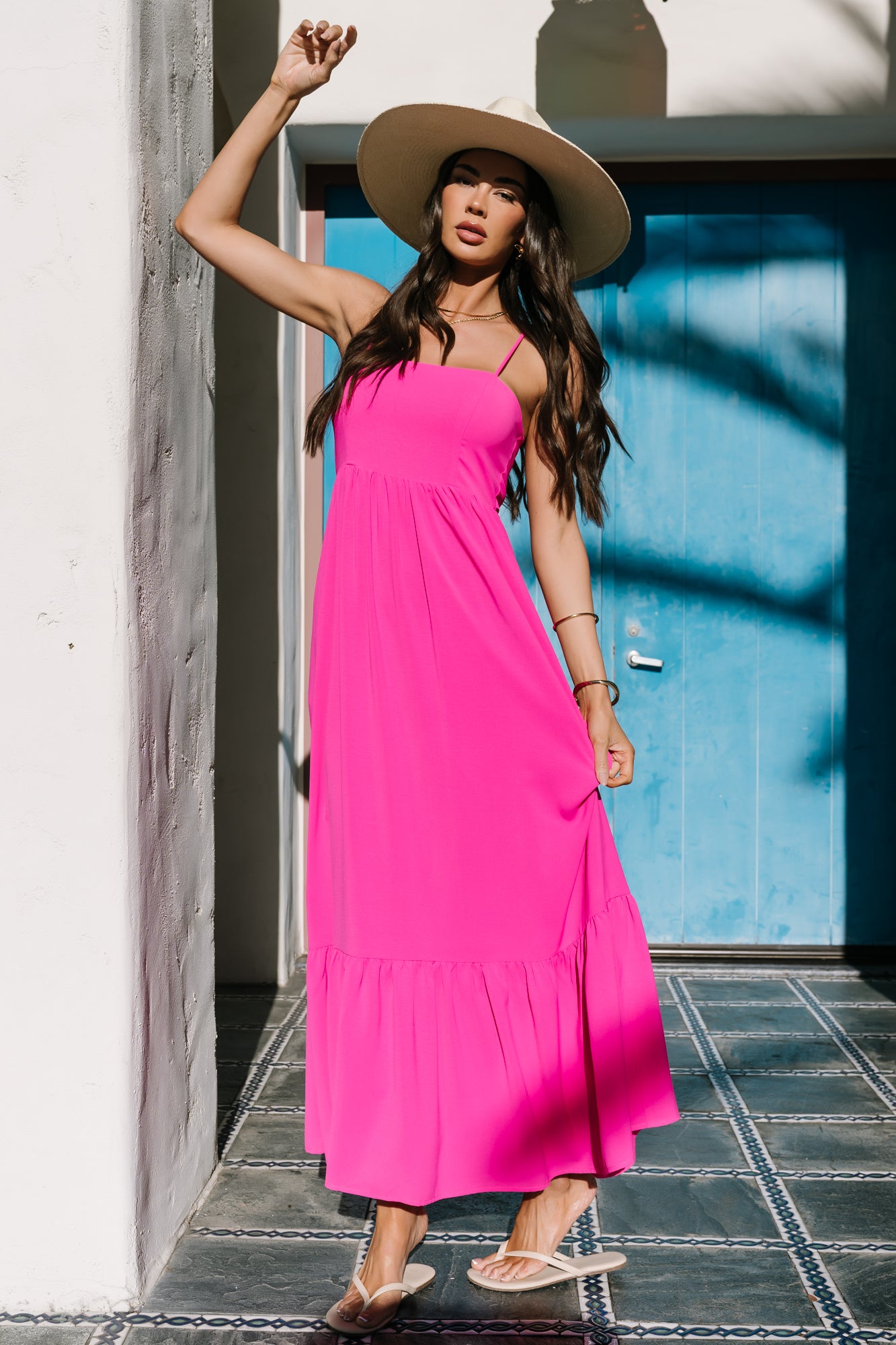 Regan Tank Maxi Dress | Fuchsia