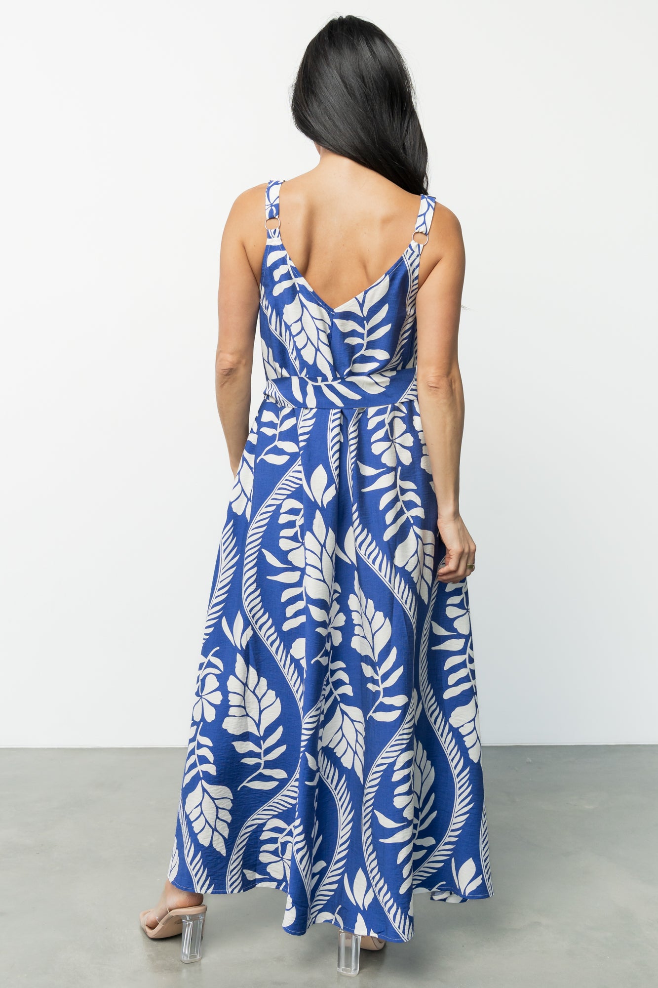 Sofía Maxi Dress | Cobalt + White