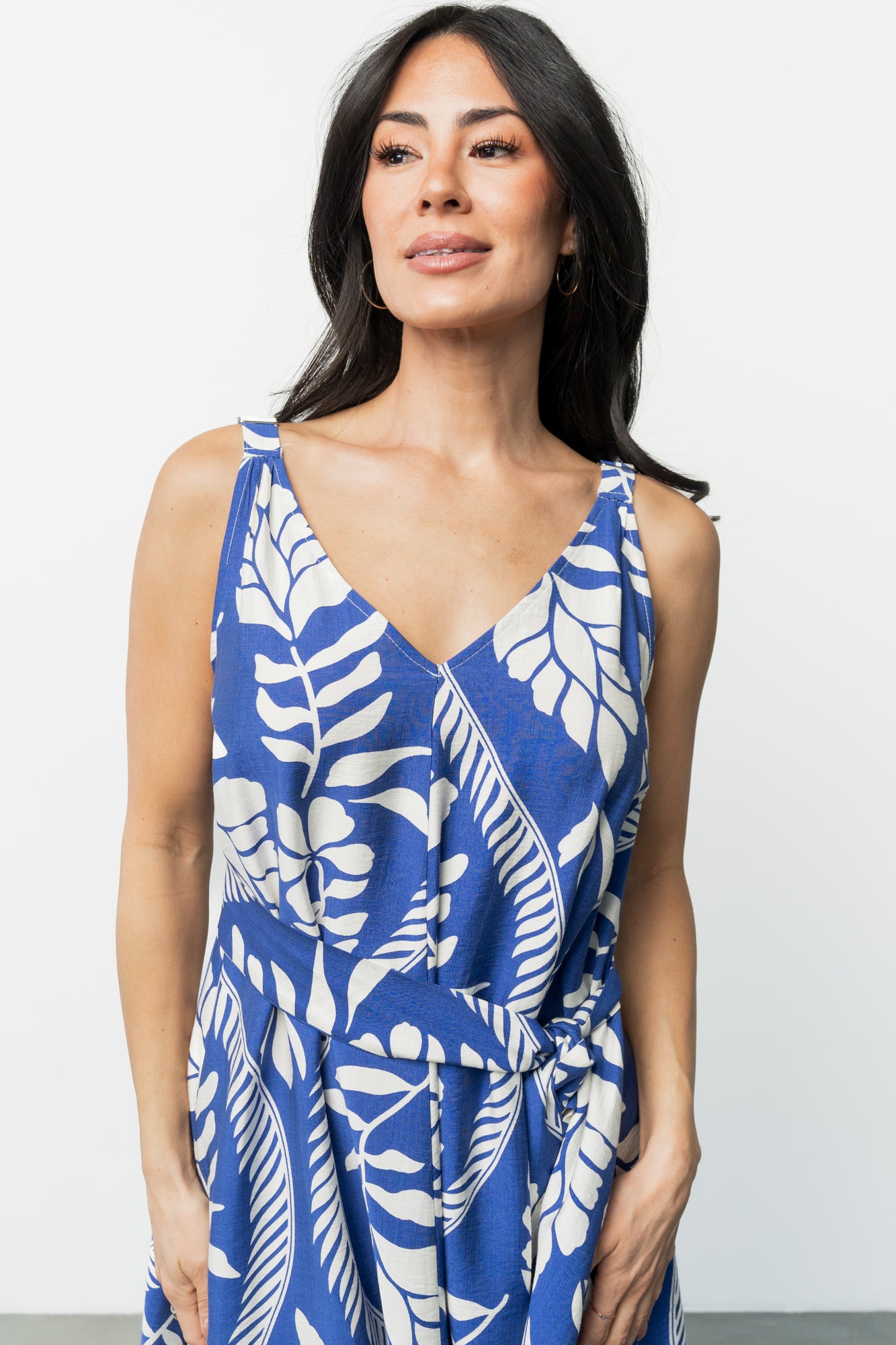 Sofía Maxi Dress | Cobalt + White