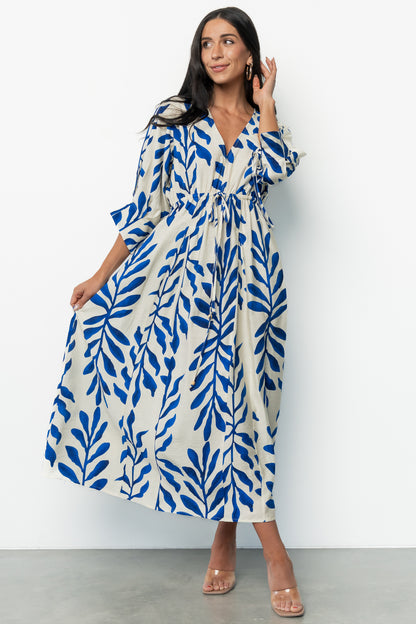 Málaga Midi Dress | Cobalt Print