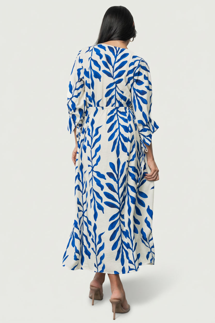 Málaga Midi Dress | Cobalt Print