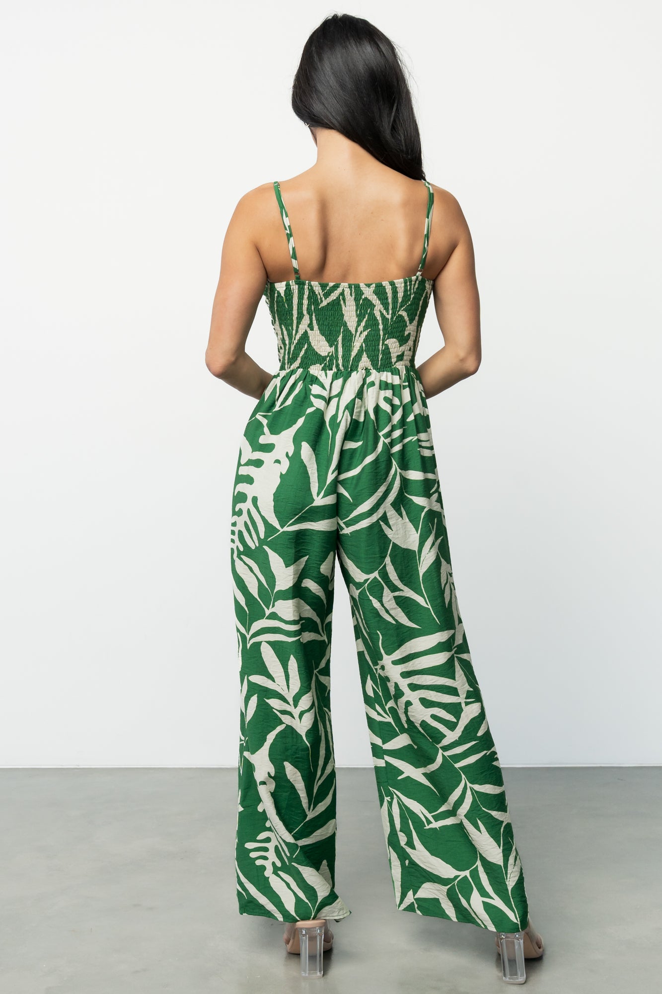 Linda Jumpsuit | Green Print