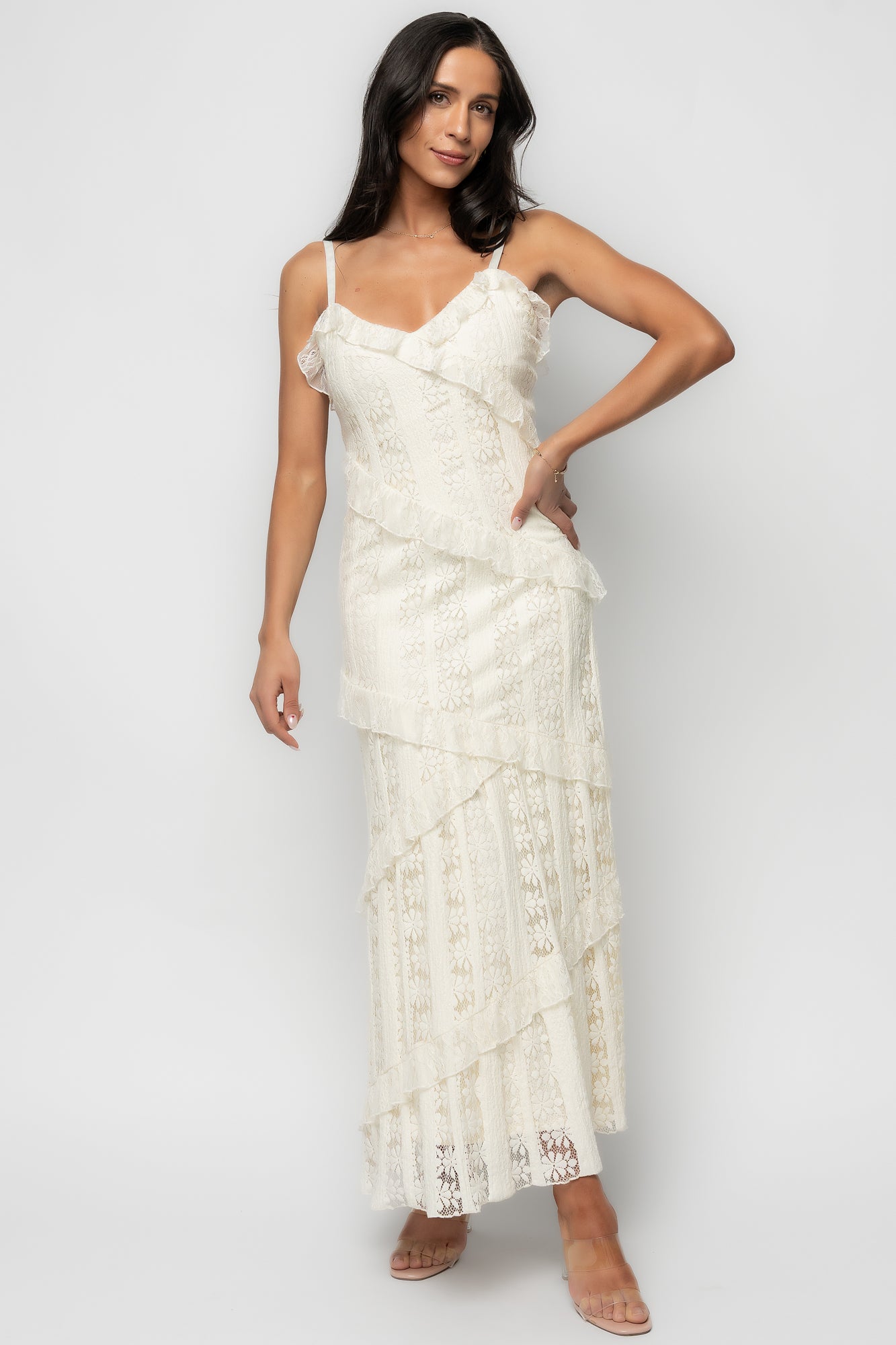 Annabelle Lace Maxi Dress | Cream