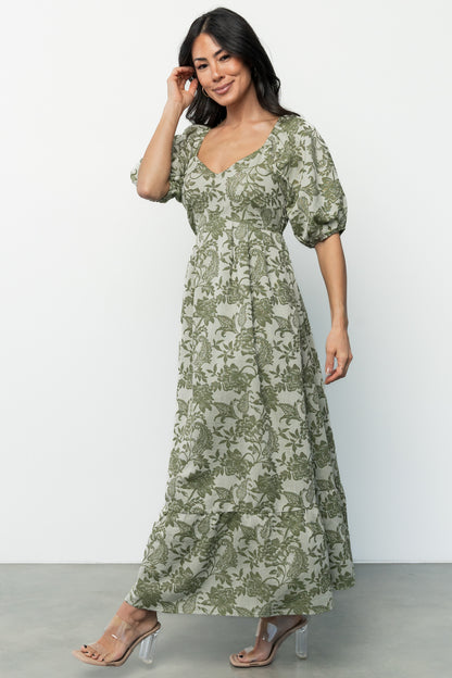 Giuliana Dress | Green Print