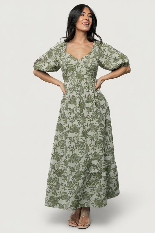 Giuliana Dress | Green Print