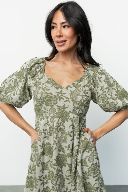 Giuliana Dress | Green Print