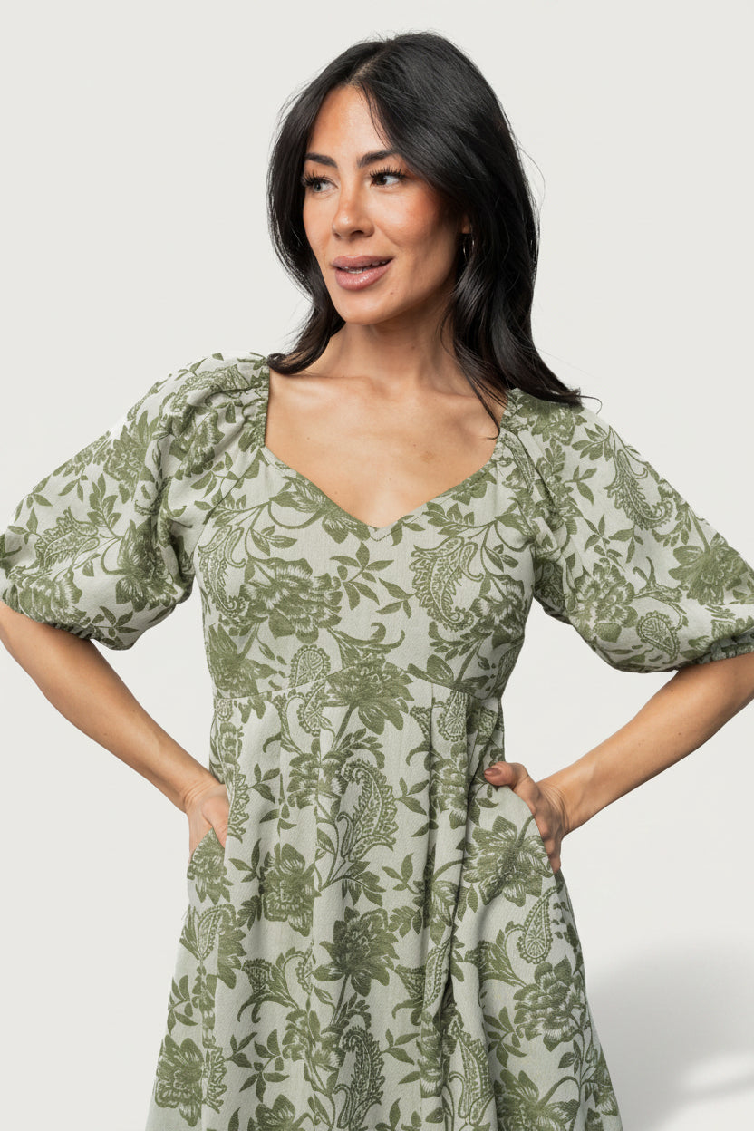 Giuliana Dress | Green Print