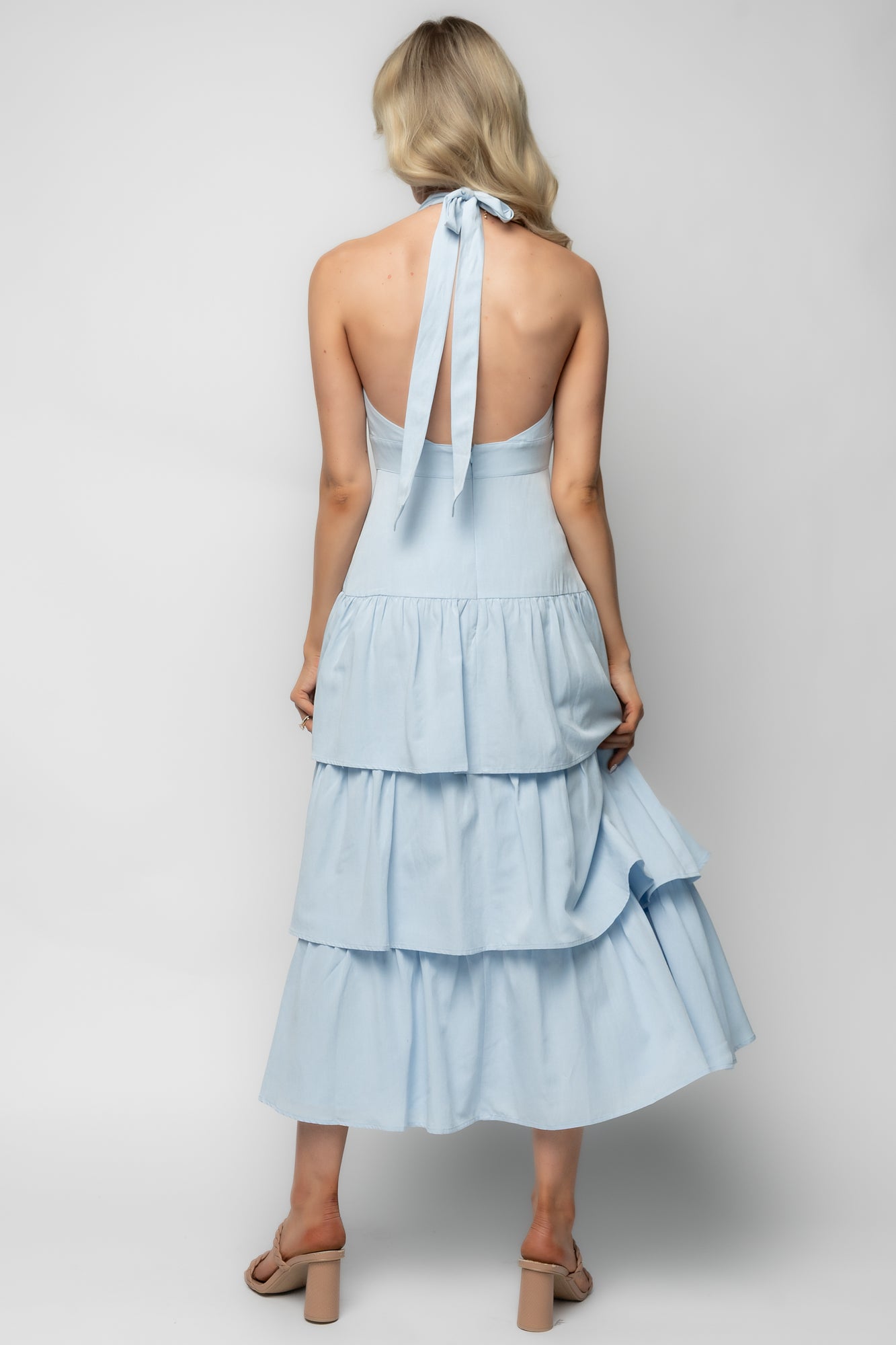 Savannah Tiered Maxi Dress | Light Blue