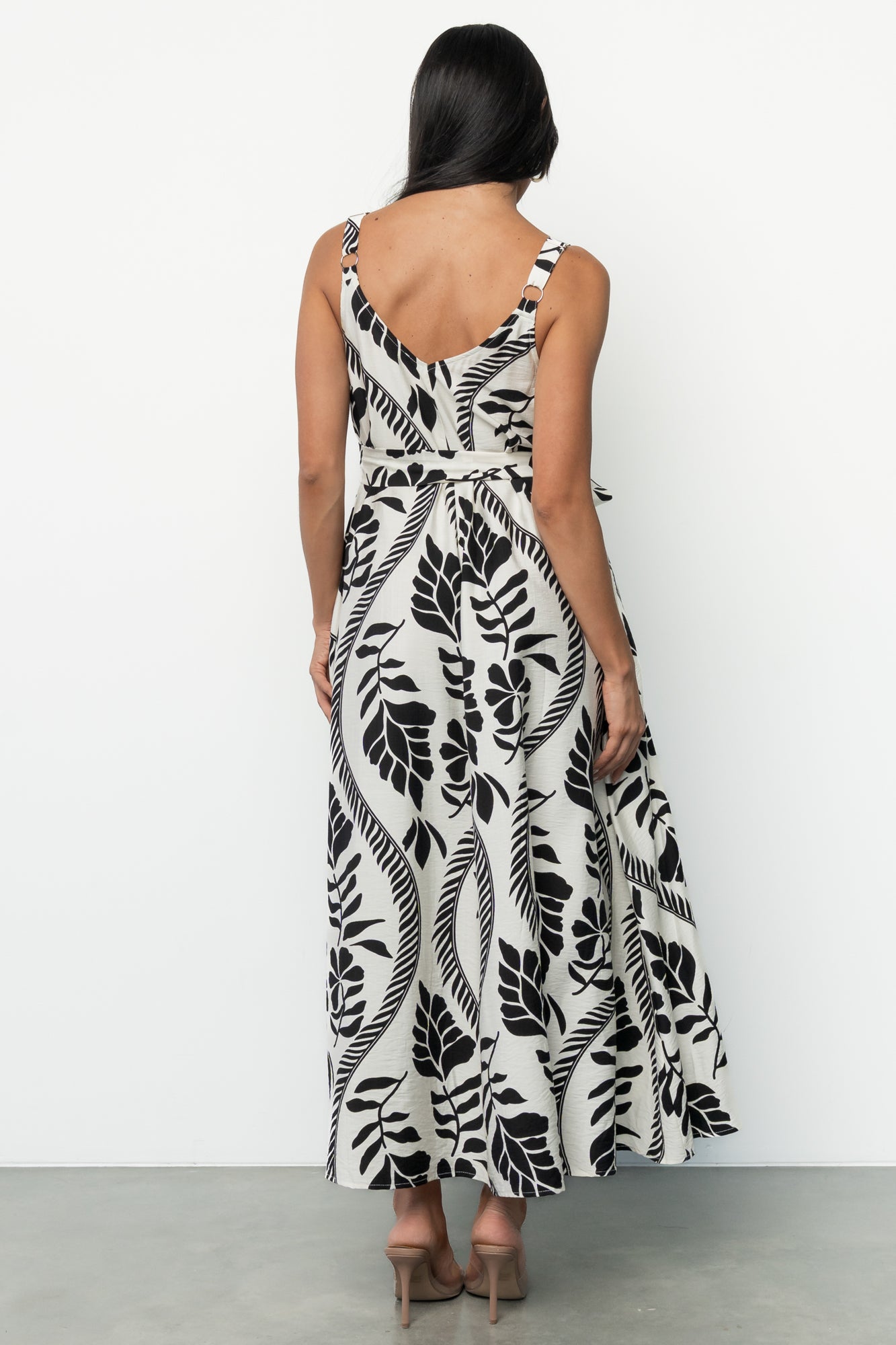 Sofía Maxi Dress | Ivory + Black