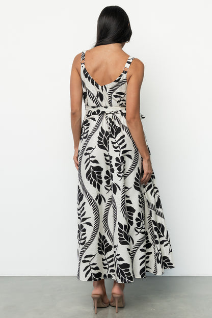Sofía Maxi Dress | Ivory + Black