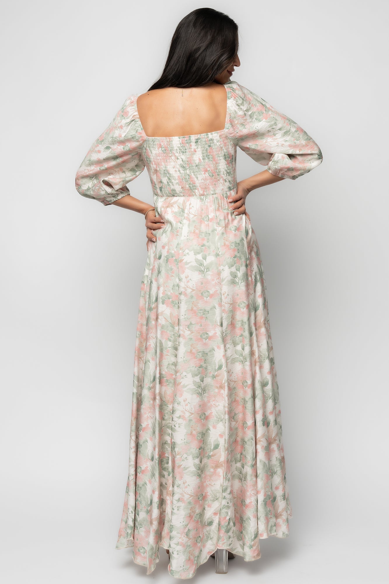 Esther Maxi Dress | Sage + Blush Floral Esther Maxi Dress | Sage + Blush Floral
