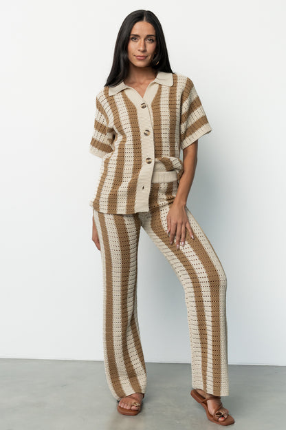 Canaria Knit Set | Camel + Beige