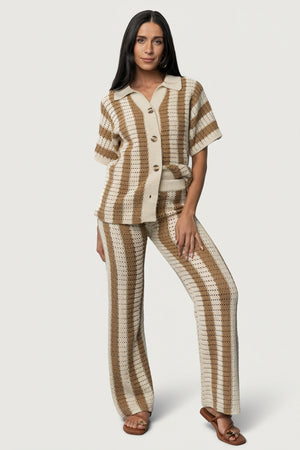Canaria Knit Set | Camel + Beige