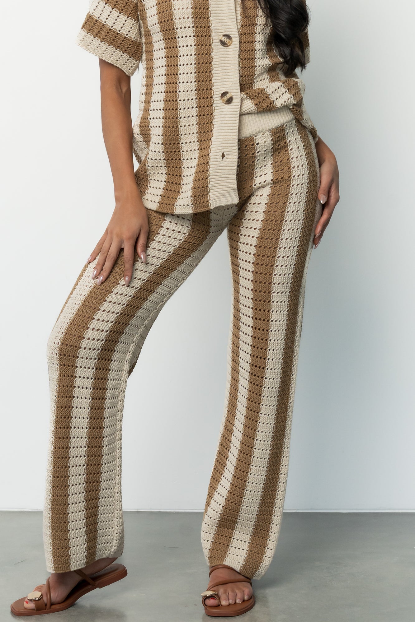Canaria Knit Set | Camel + Beige