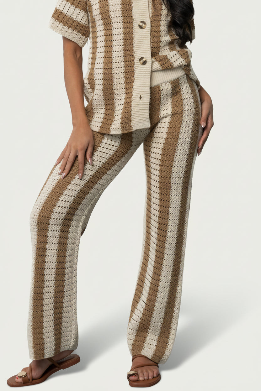 Canaria Knit Set | Camel + Beige
