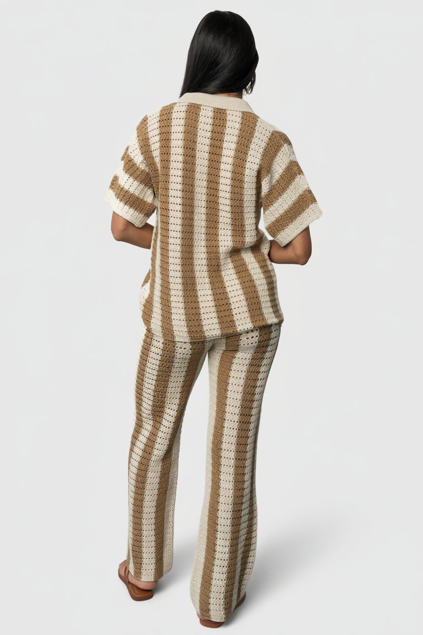 Canaria Knit Set | Camel + Beige