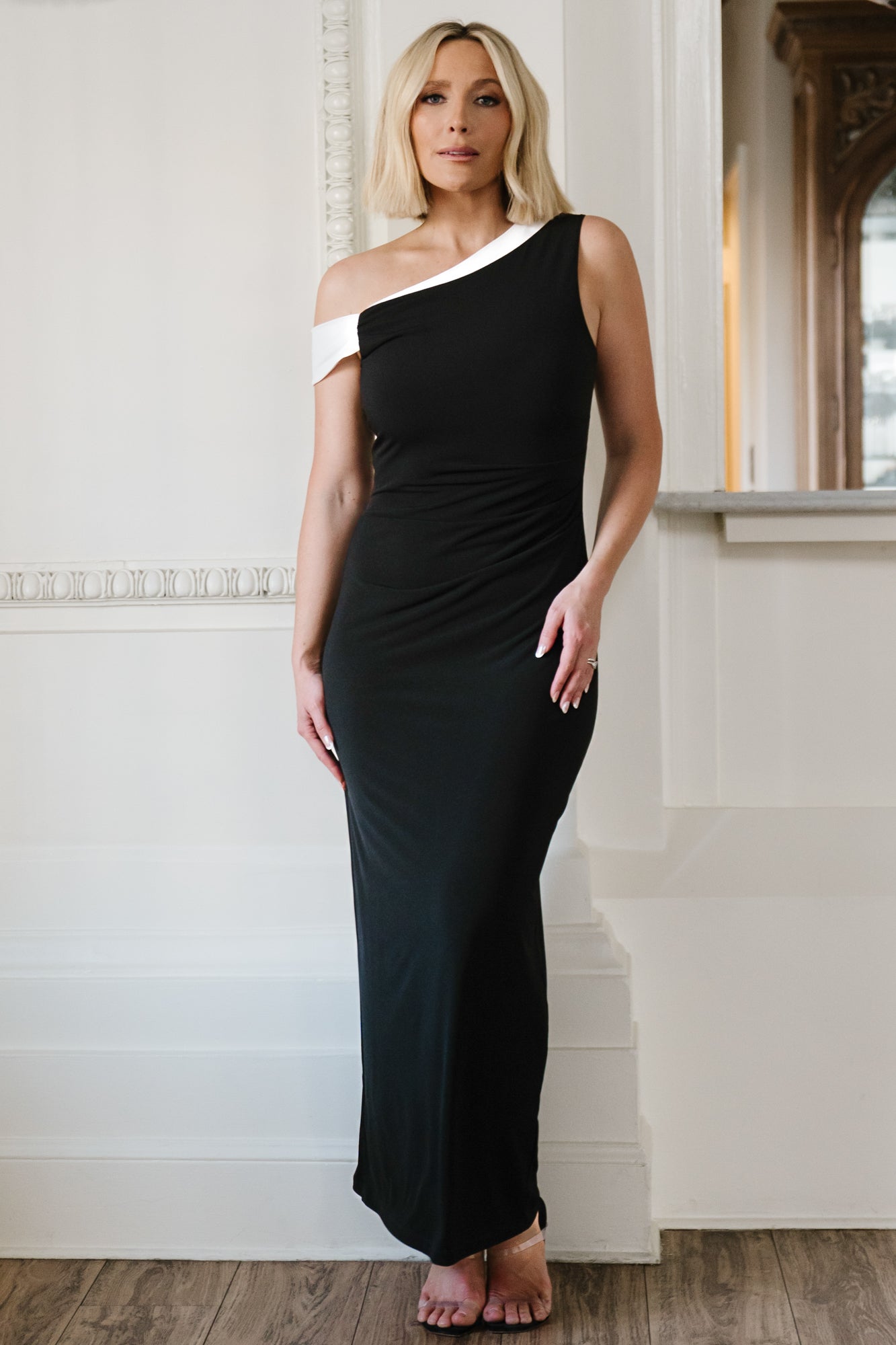 Baltic Born Womens Valena Maxi Dress | Black + Ivory | Size: Small Baltic Born Womens Valena Maxi Dress | Black + Ivory | Size: Small