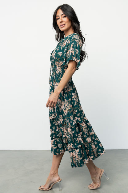 Spell Boho Midi Dress | Topaz + Blush Floral