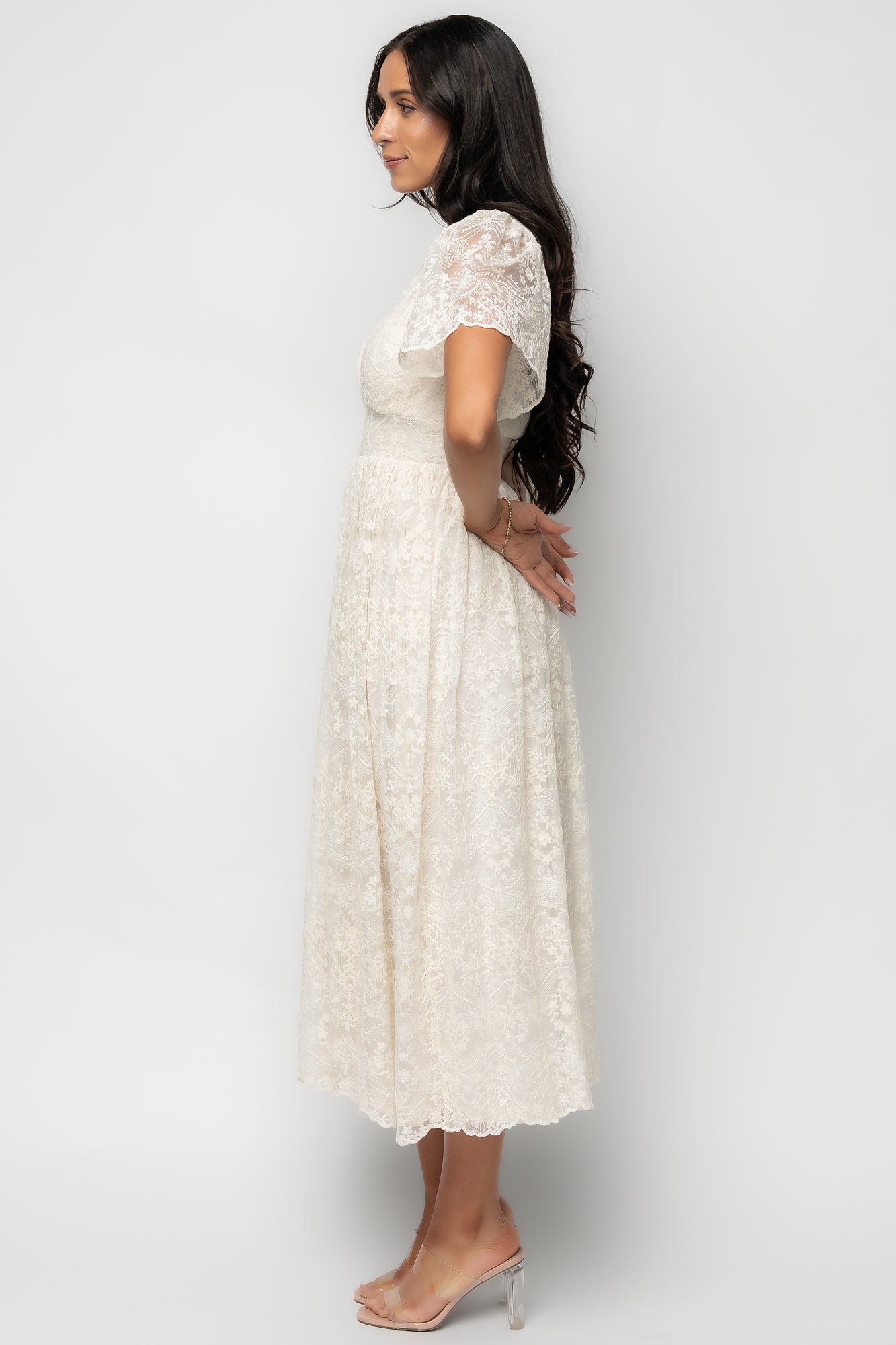 Baltic Born Womens Aphrodite Lace Dress | Vintage Cream | Size: Small Baltic Born Womens Aphrodite Lace Dress | Vintage Cream | Size: Small