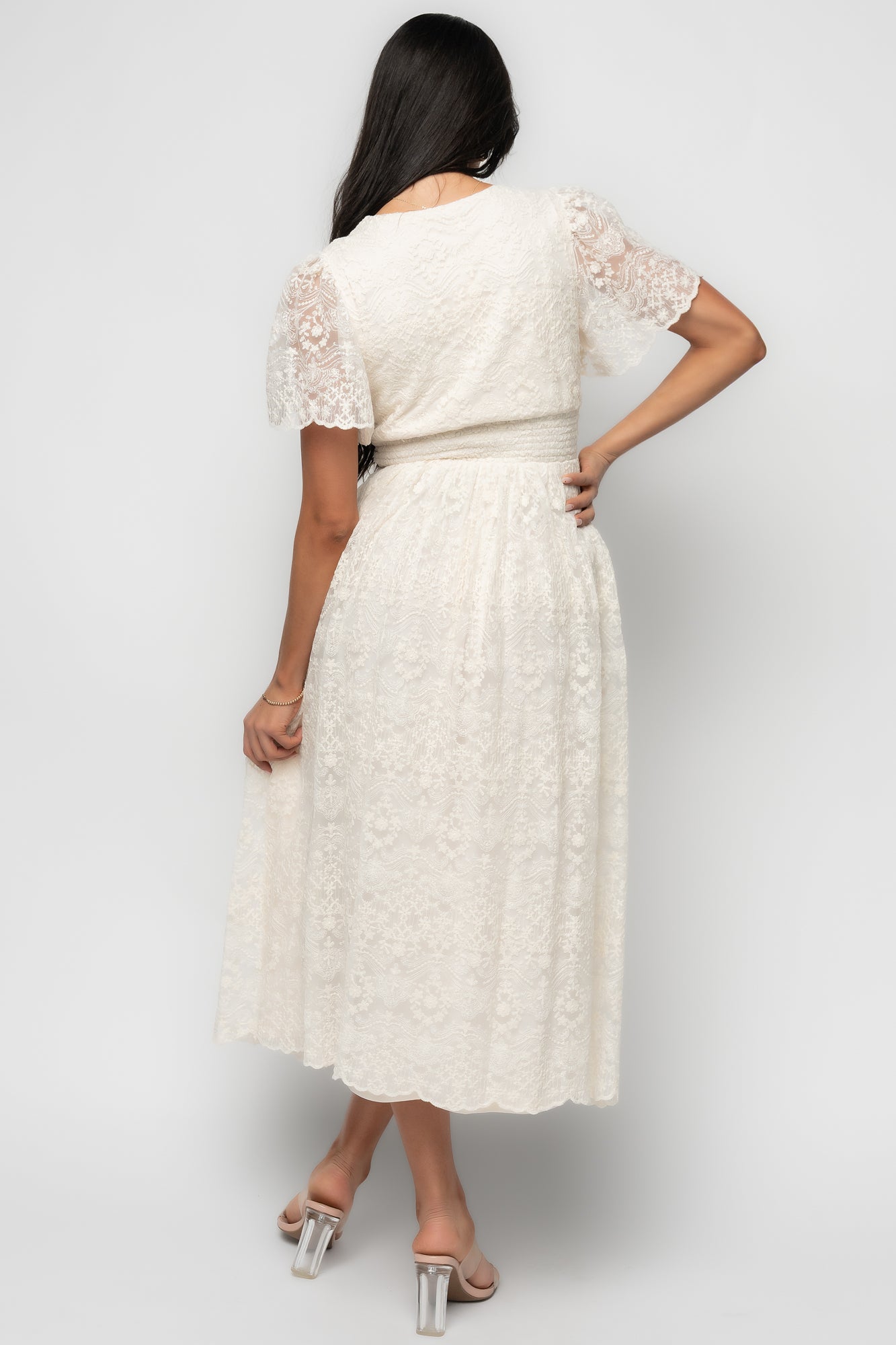 Baltic Born Womens Aphrodite Lace Dress | Vintage Cream