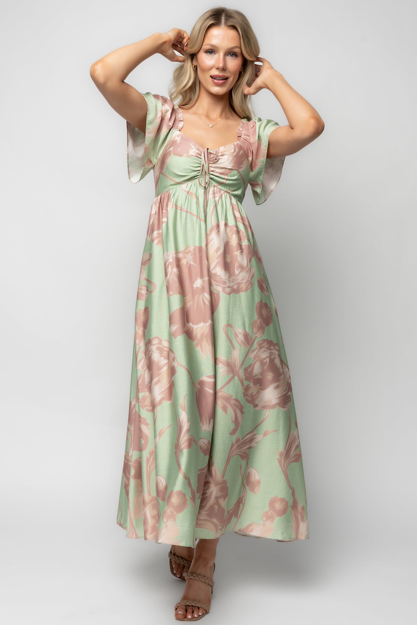 Eliana Maxi Dress | Sage + Rose Floral