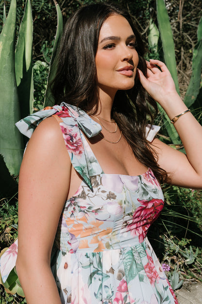 Anita Maxi Dress | Light Blue Multi Floral