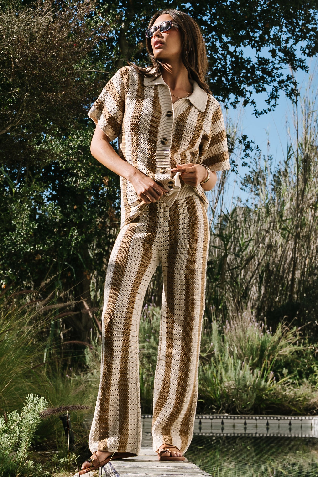 Canaria Knit Set | Camel + Beige