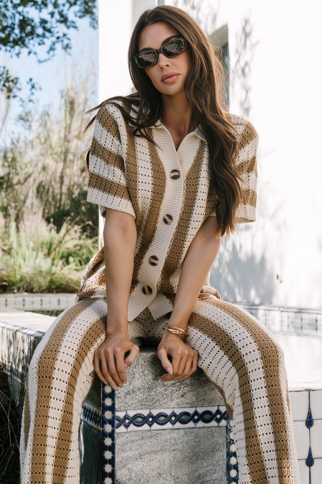 Canaria Knit Set | Camel + Beige