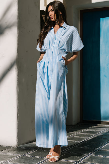 Sariah Jumpsuit | Blue Stripe