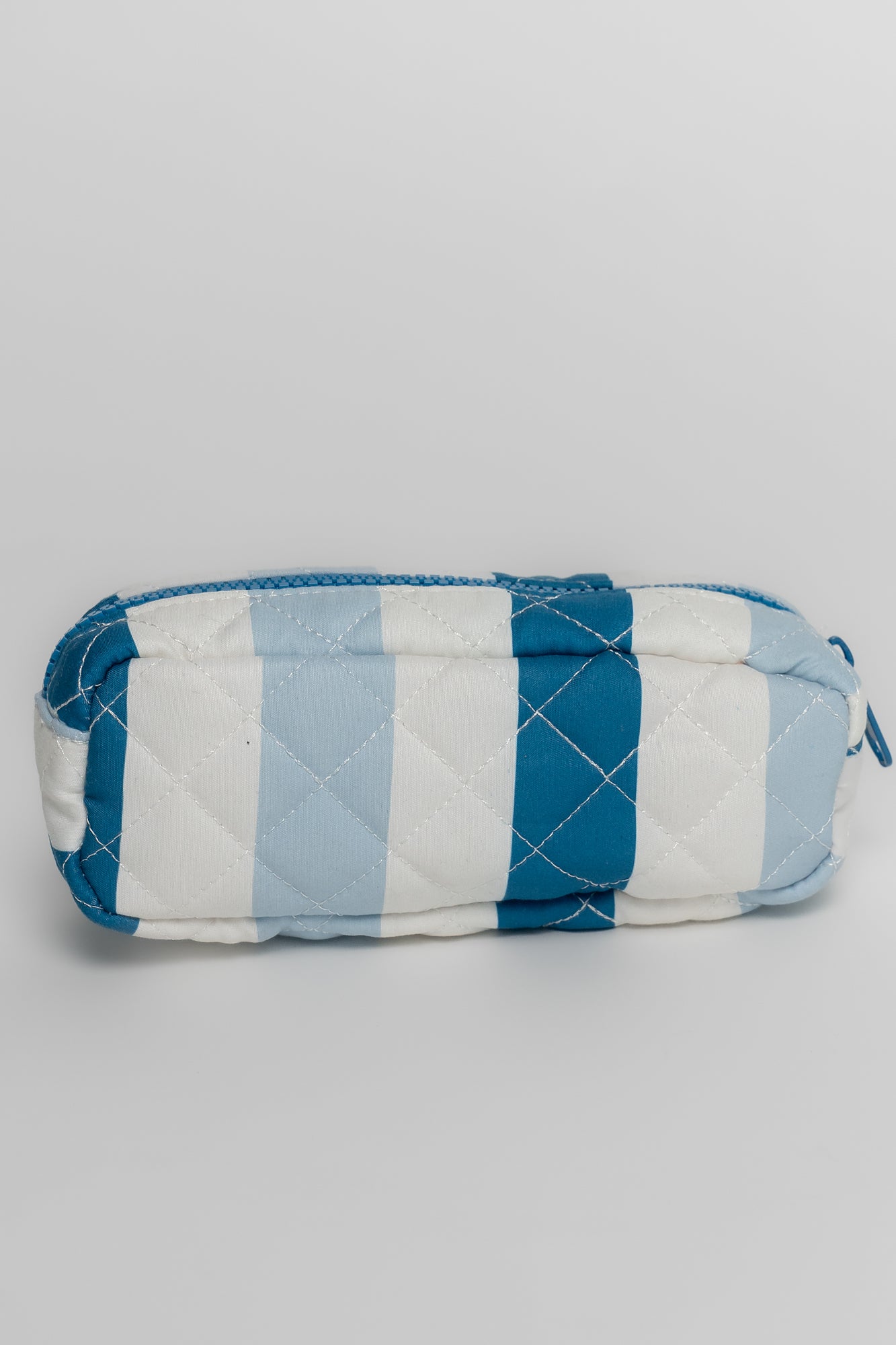 Kelani Quilted Cosmetic Bag Set | Blue Stripe