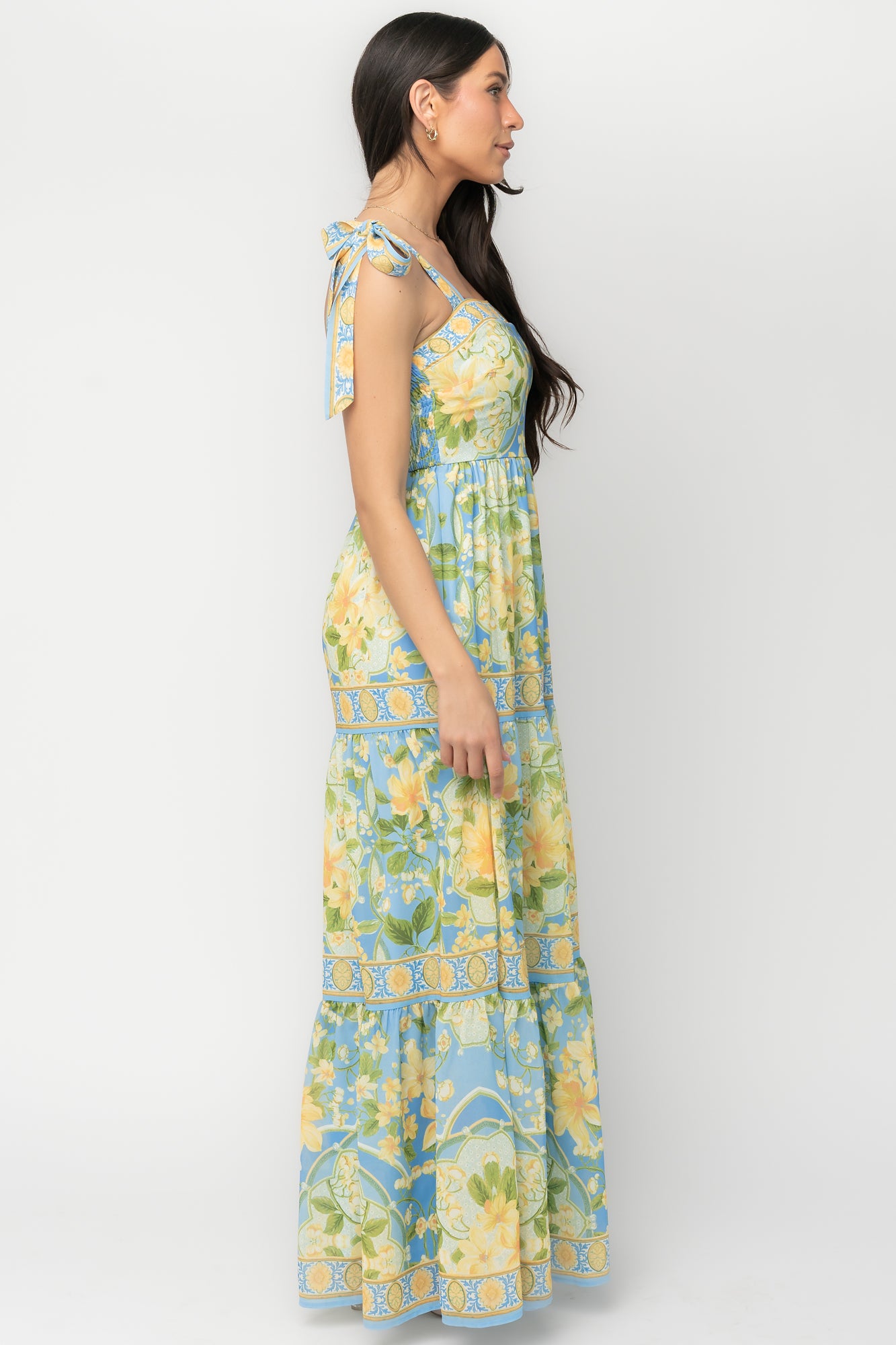 Rayne Maxi Dress | Blue Multi Floral