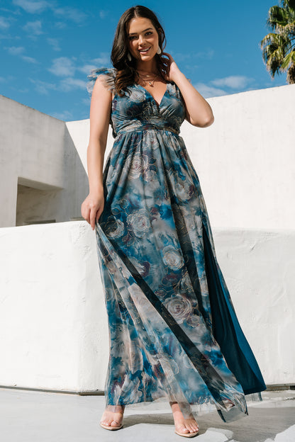 Adelyn Maxi Dress | Blue Floral