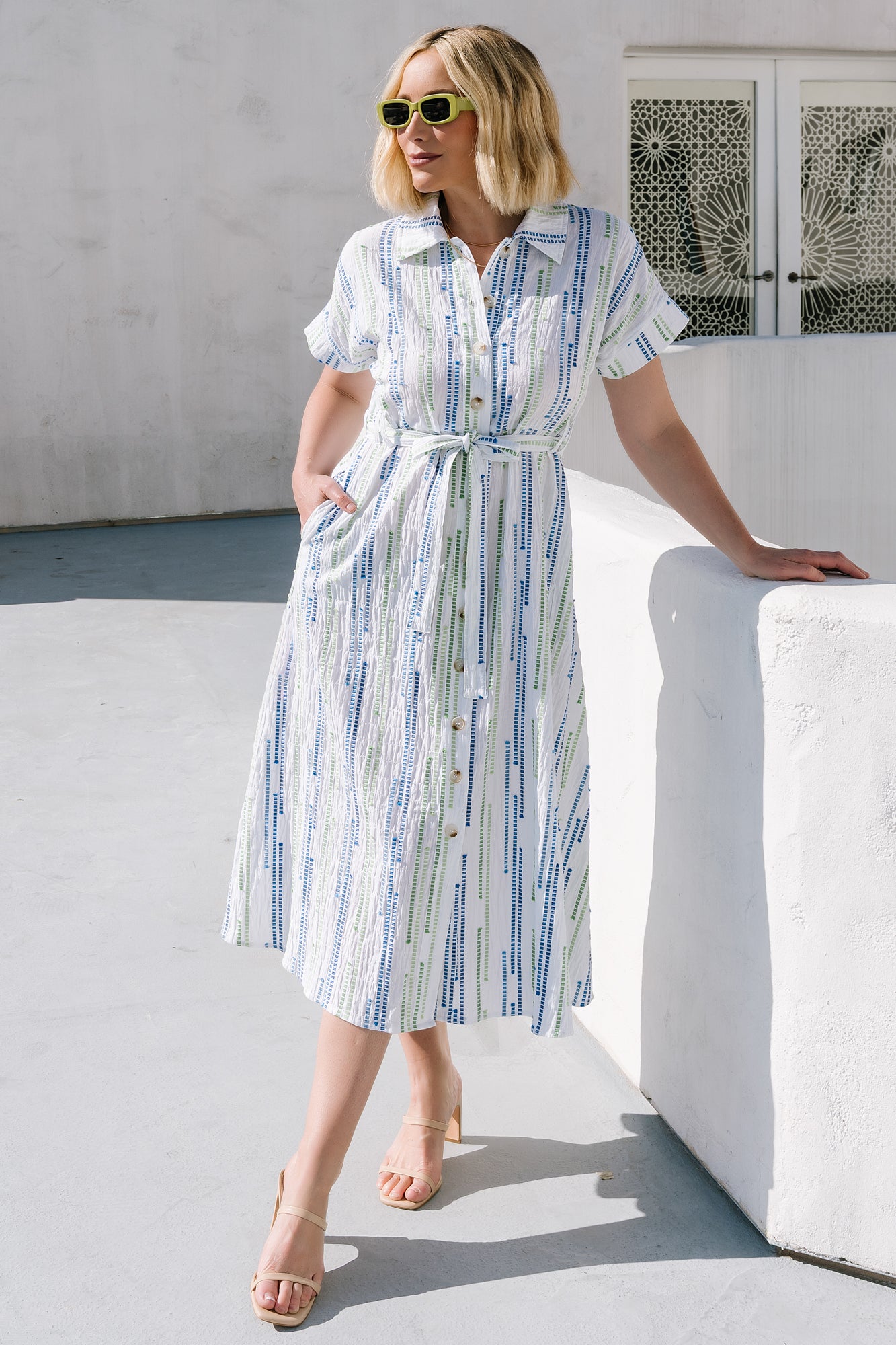 blue green midi dress Blue and Green Floral Dress - Satin Bustier Dress - Midi Dress