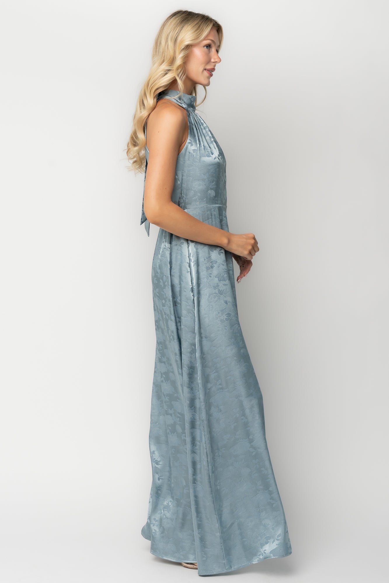 Milan Halter Maxi Dress | Blue