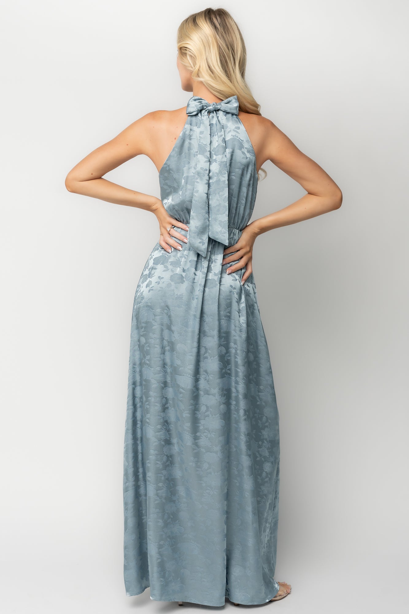 Milan Halter Maxi Dress | Blue