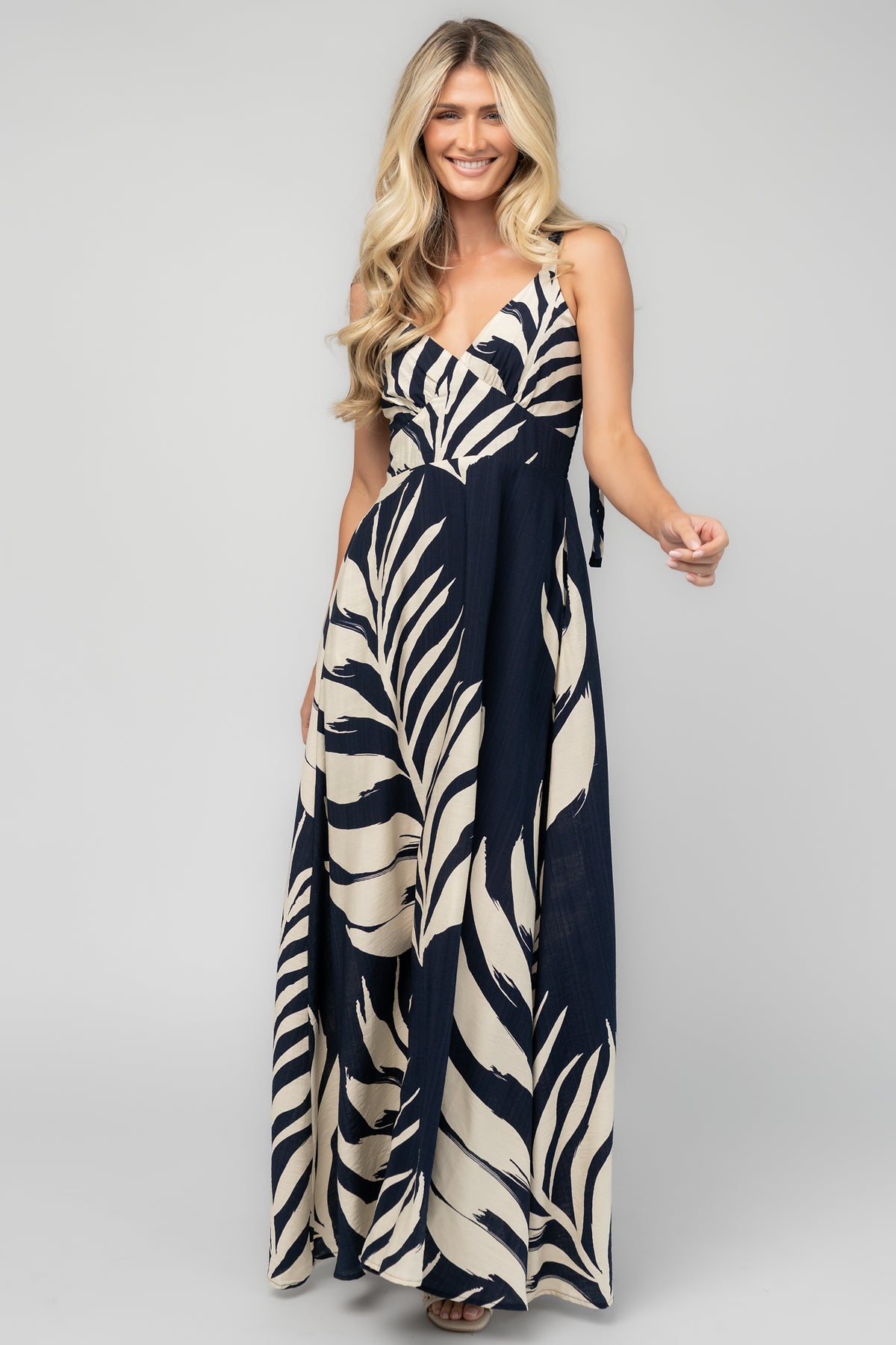 Camila Maxi Dress | Navy + Ivory Print