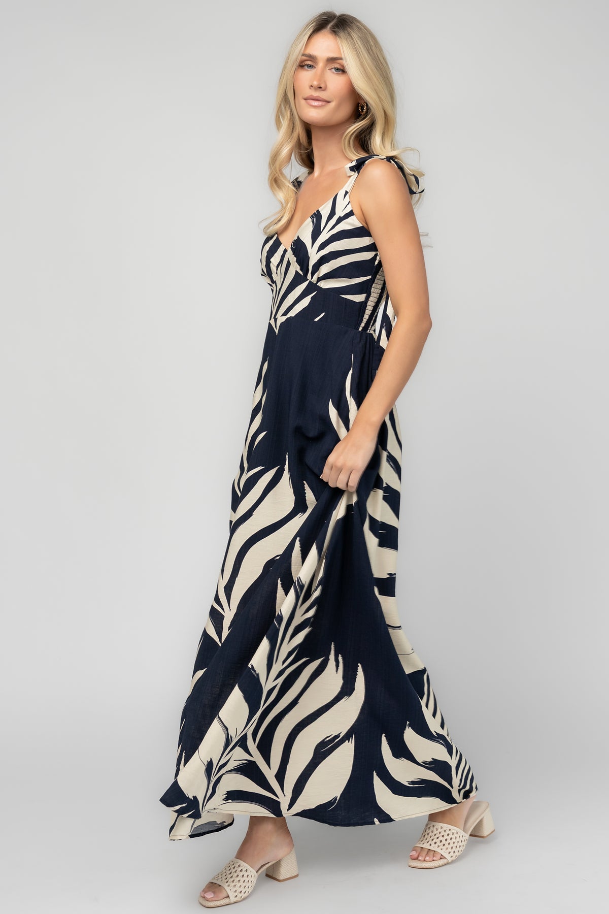 Camila Maxi Dress | Navy + Ivory Print