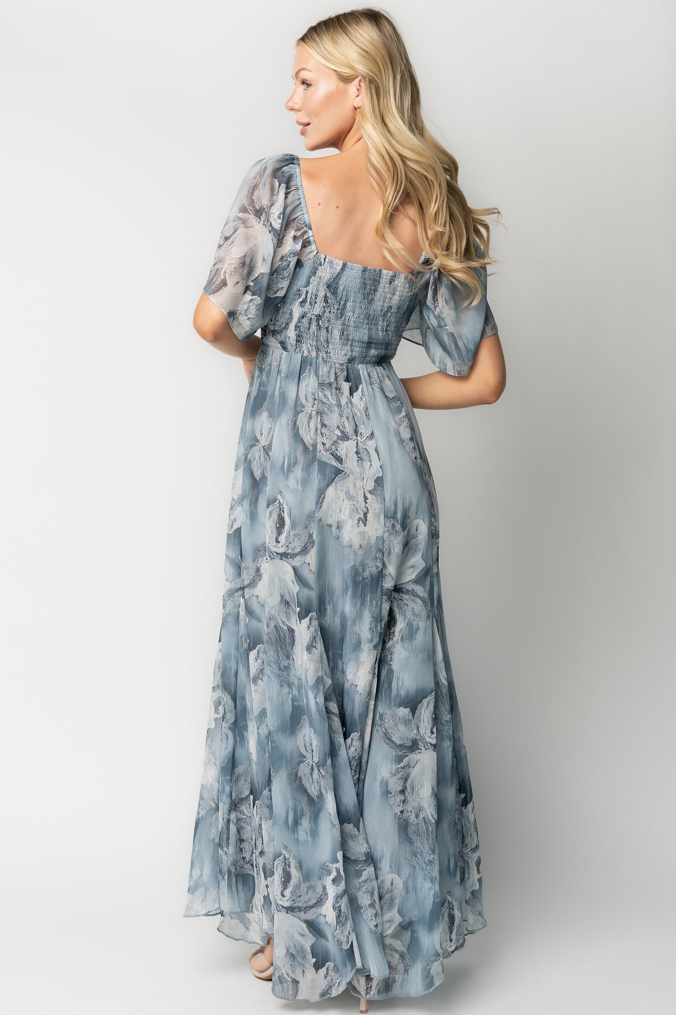 Positano Maxi Dress | Light Blue Floral 2XL