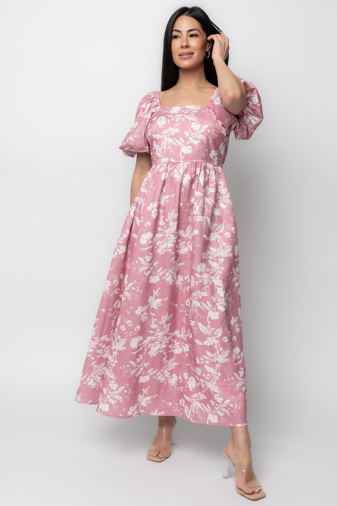 Graceland Maxi Dress | Pink + White Floral