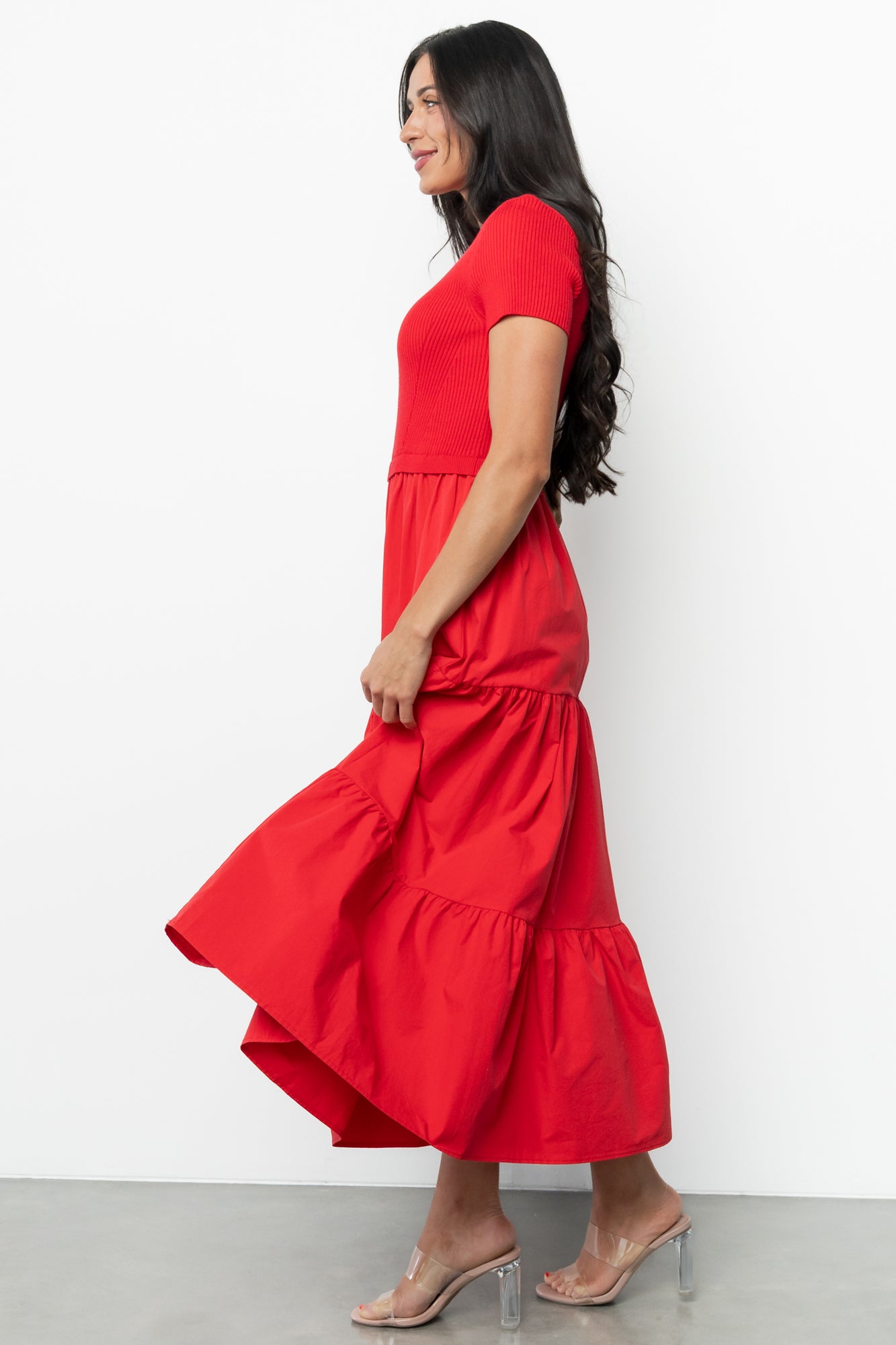 Devotion Tiered Dress | Red