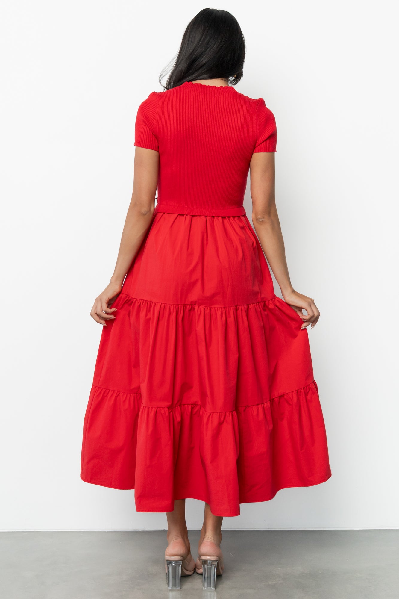 Devotion Tiered Dress | Red