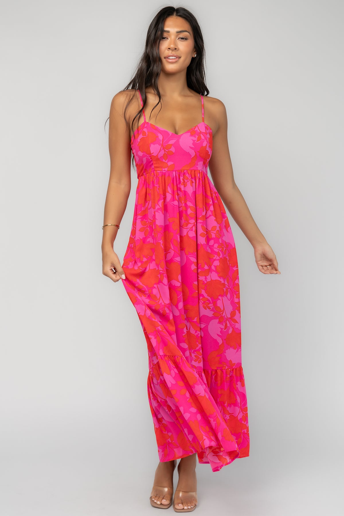 Cecilia Tank Maxi Dress | Fuchsia Multi