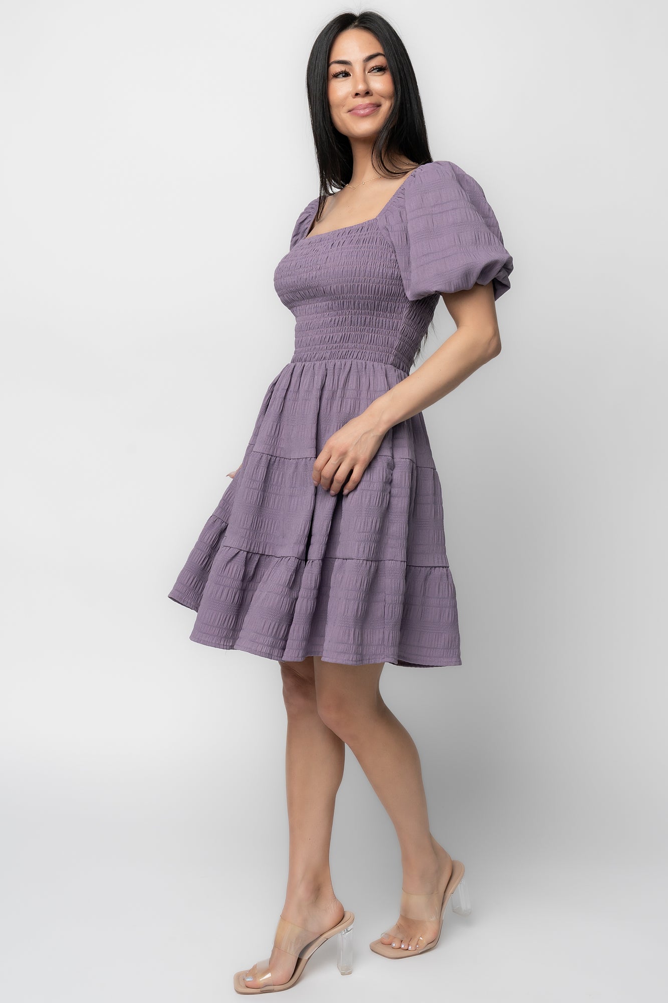 Daze Smocked Dress | Dusty Lavender