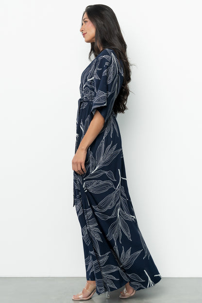 Kalea Maxi Dress | Navy + White